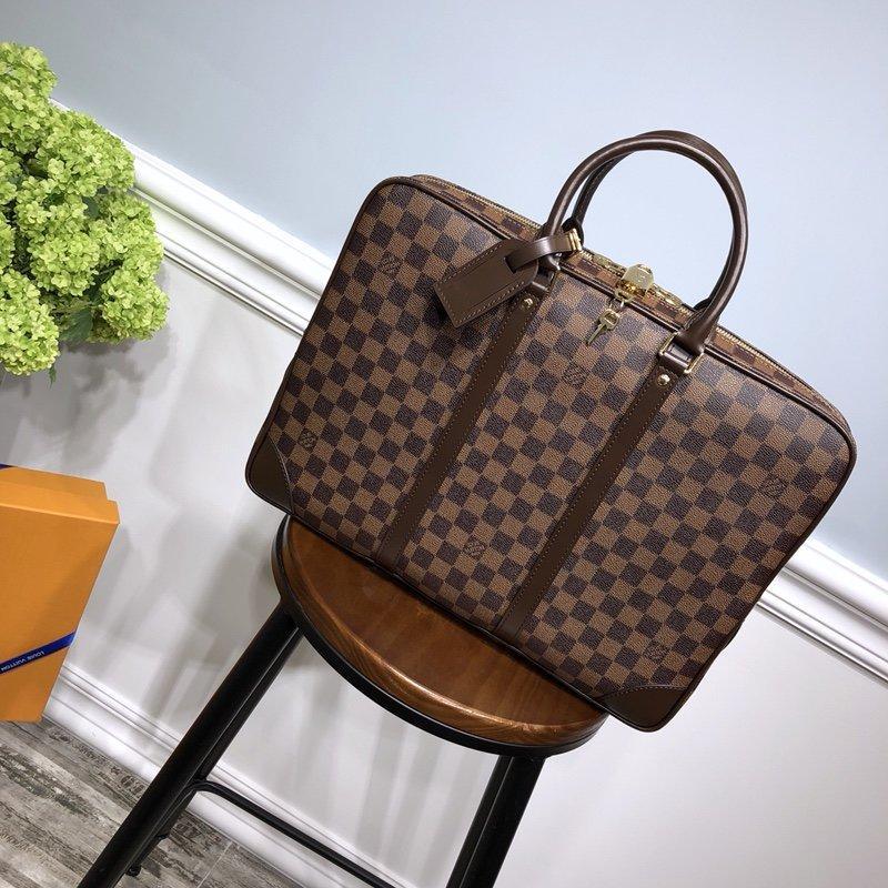 Louis Vuitton Checkered Canvas Briefcase product image 1, provided for visual reference and product detail review