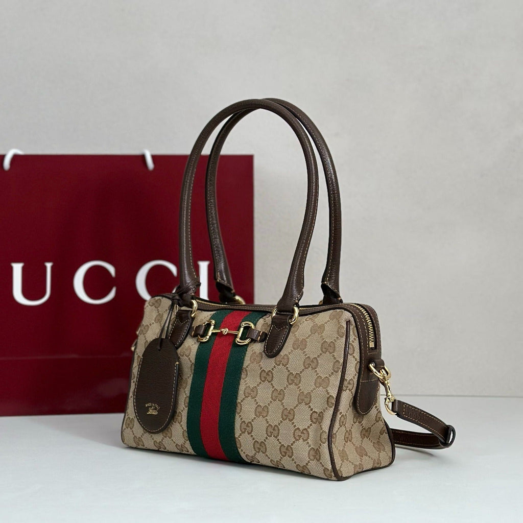 Gucci GG Canvas Boston Bag - Beige product image 2, provided for visual reference and product detail review