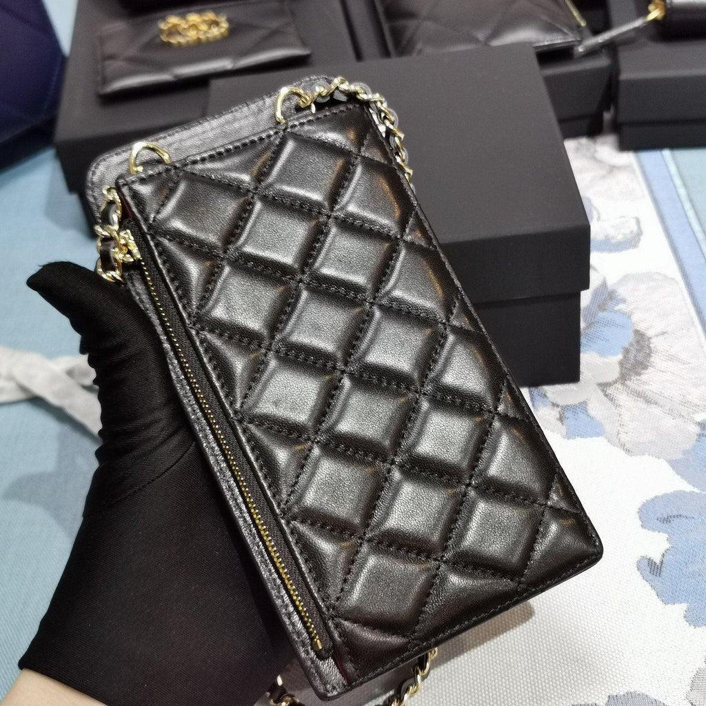 Chanel Lambskin Phone Holder Wallet product image 3, provided for visual reference and product detail review