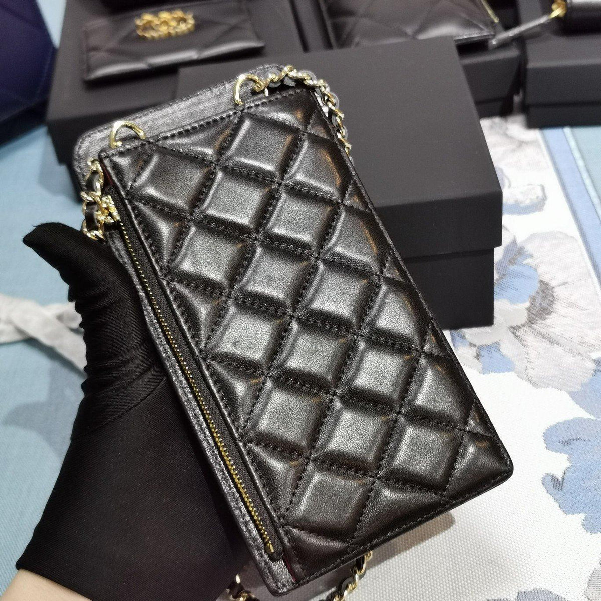 Chanel Lambskin Phone Holder Wallet product image 3, provided for visual reference and product detail review