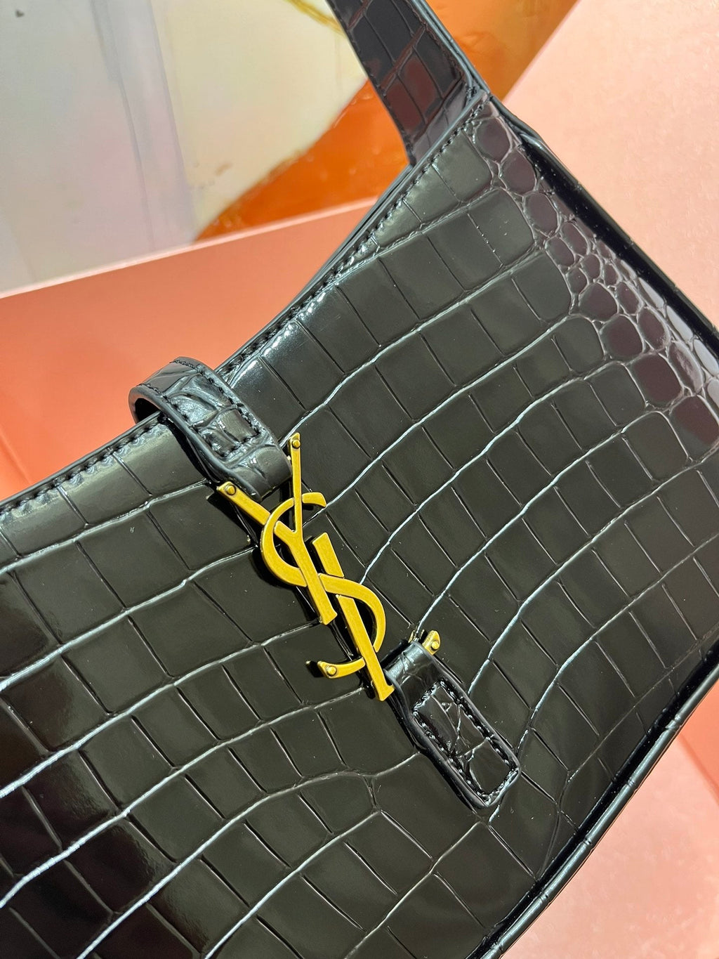 YSL Croc-Embossed the 5 To 7 Hobo Bag product image 3, provided for visual reference and product detail review