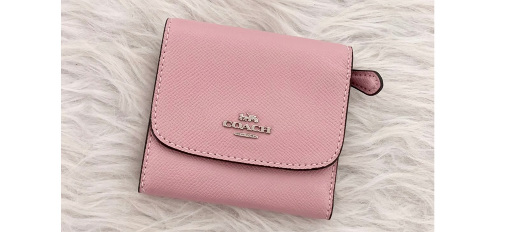 Coach Leather Small Wallet in Pink product image 3, provided for visual reference and product detail review