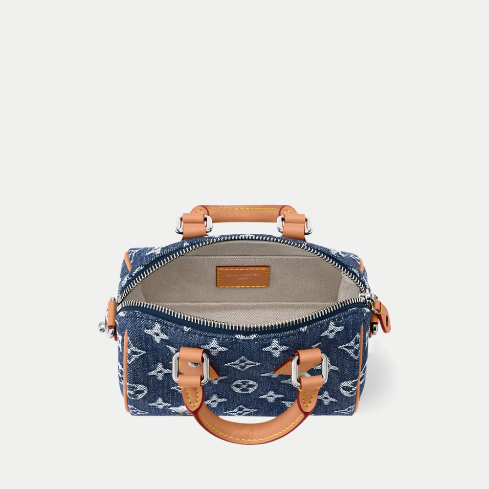 LV Speedy 18 Bandoulière Handbag - Blue product image 4, provided for visual reference and product detail review