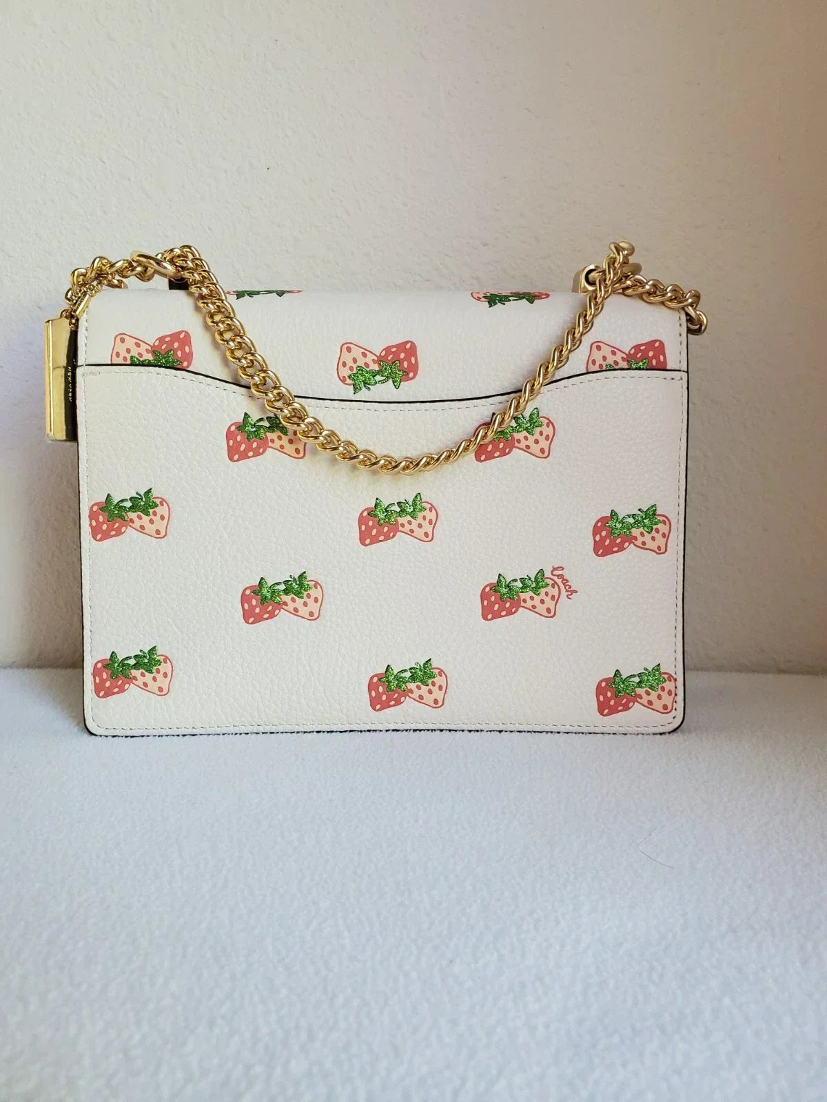 Coach Klare Crossbody with Strawberry Print - White product image 5, provided for visual reference and product detail review