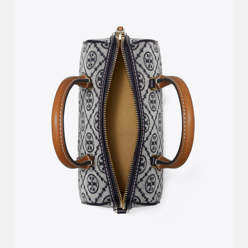 Tory Burch Monogram Mini Barrel Bag - Navy product image 3, provided for visual reference and product detail review