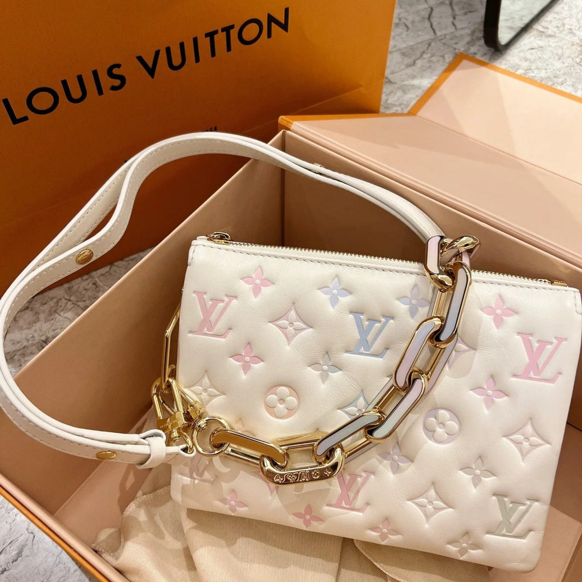 Louis Vuitton Coussin MM Bag Black - White product image 4, provided for visual reference and product detail review