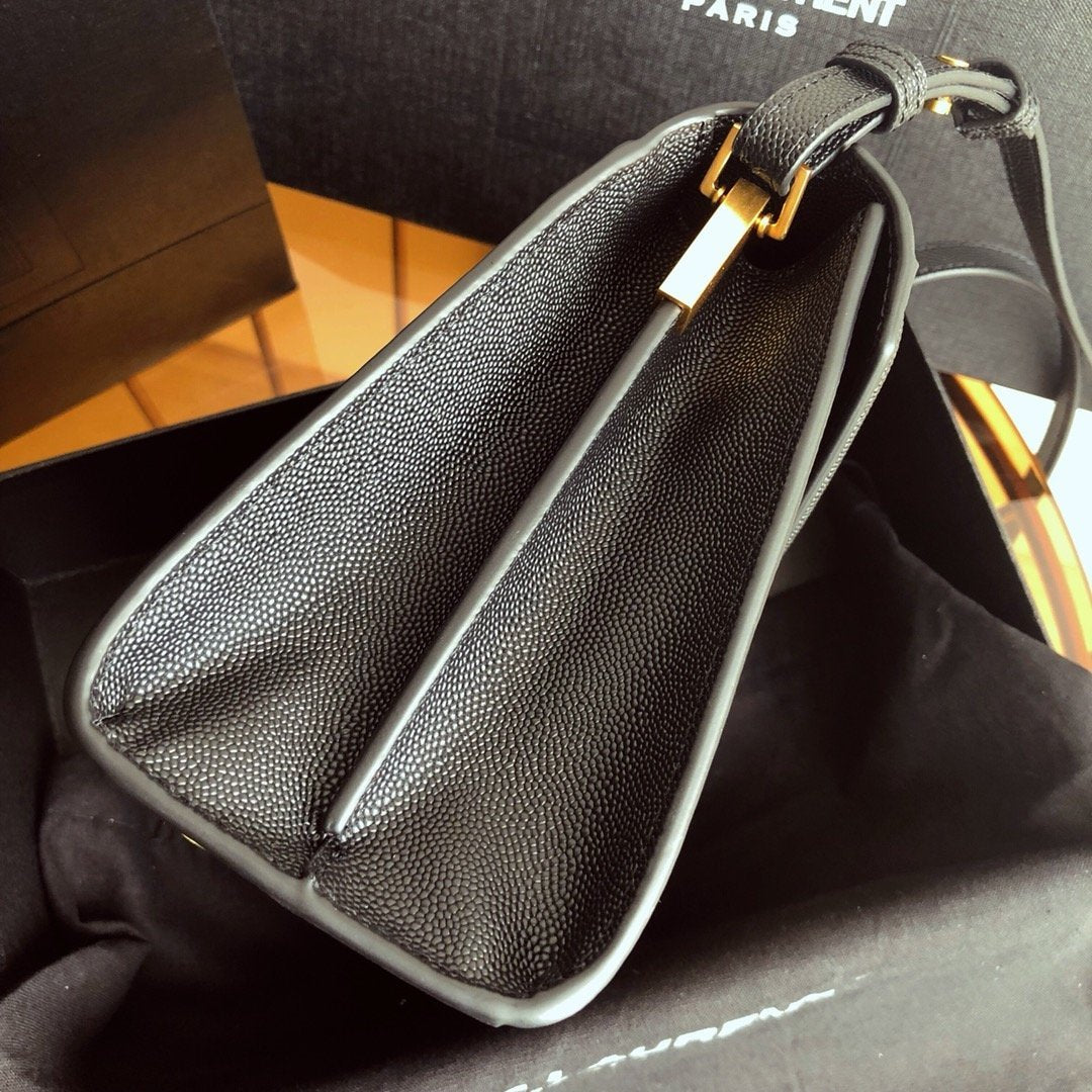 YSL Cassandra Mini Top Handle Bag Black product image 2, provided for visual reference and product detail review