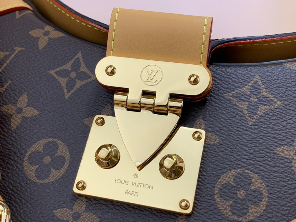 LV Twinny Monogram Canvas Shoulder Crossbody Bag with Chain Strap and Leather Trim - Brown product image 5, provided for