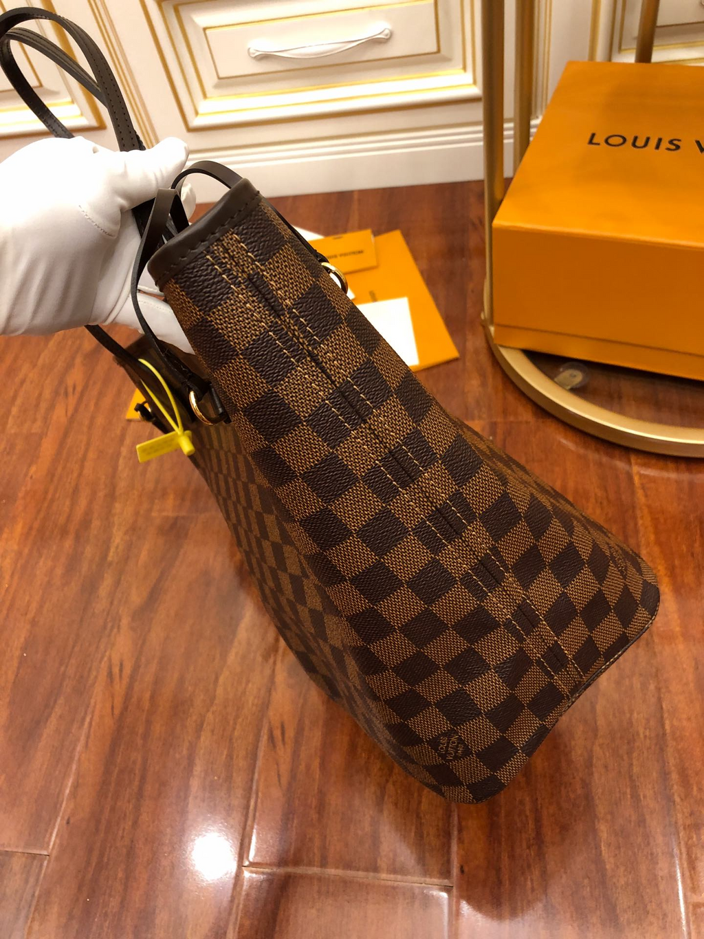 Louis Vuitton Ebene Monogram Leather Bag - Khaki product image 4, provided for visual reference and product detail review