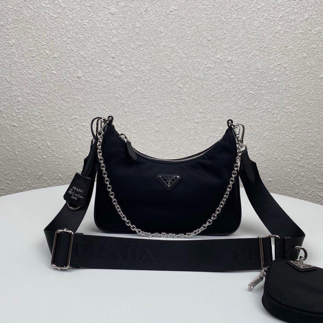 Prada Re-Edition 2005 Re Nylon Bag - Black product image 1, provided for visual reference and product detail review