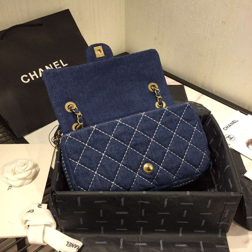Chanel Denim Quilted Flap Bag product image 7, provided for visual reference and product detail review