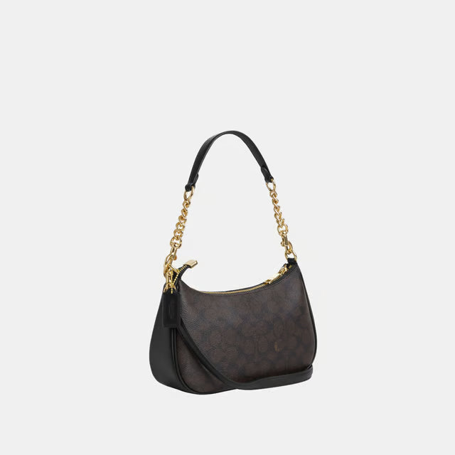 Coach Teri Shoulder Bag - Brown & Beige product image 2, provided for visual reference and product detail review