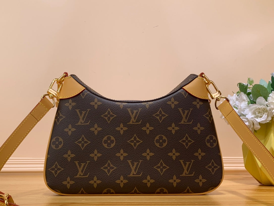 LV Twinny Monogram Canvas Shoulder Crossbody Bag with Chain Strap and Leather Trim - Brown product image 3, provided for