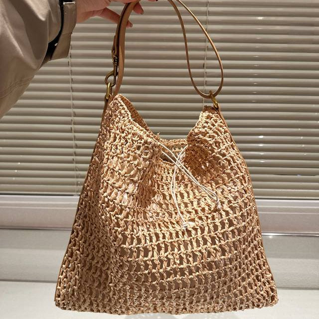 Saint Laurent YSL Raffia Tote Bag product image 6, provided for visual reference and product detail review