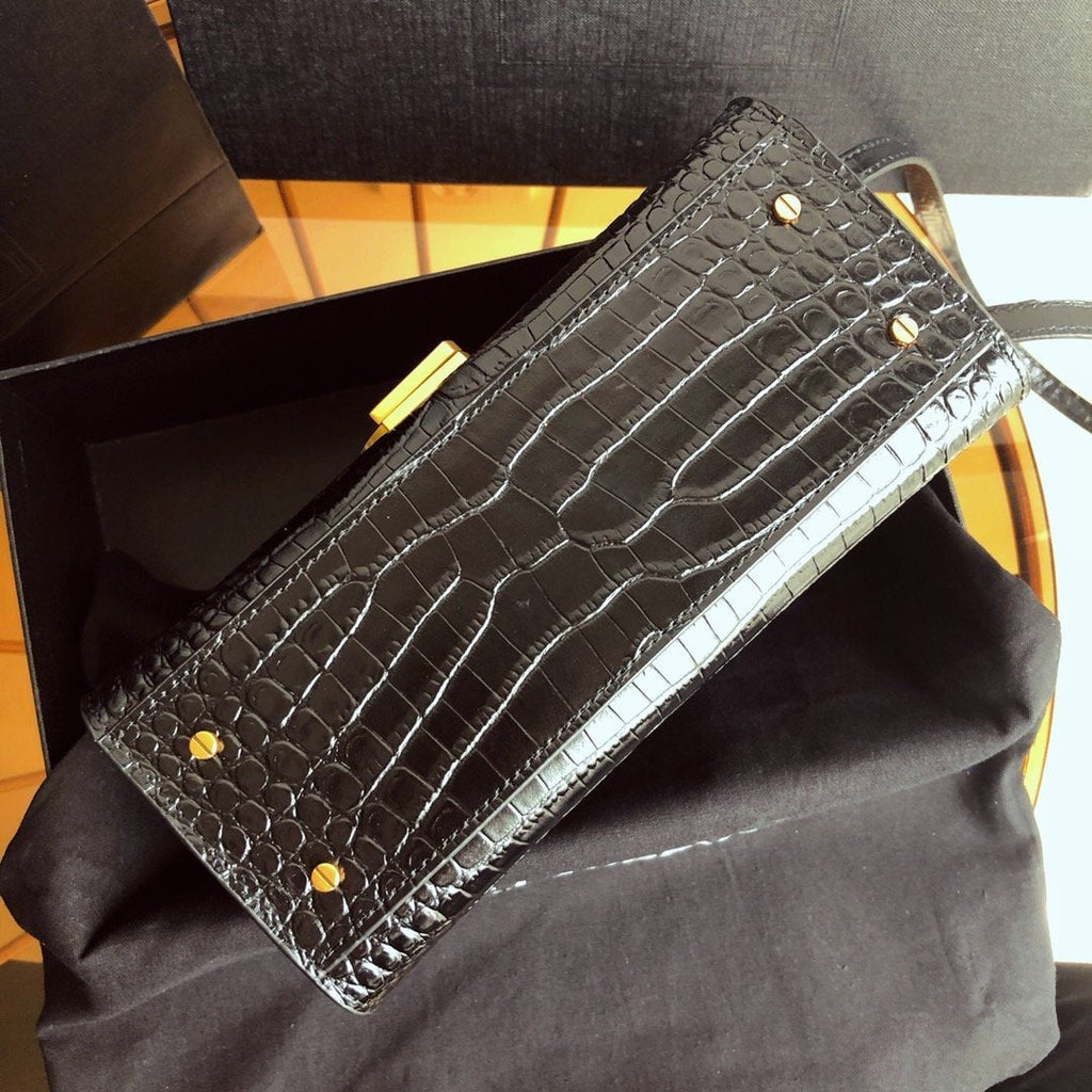 YSL Cassandra Mini Top Handle Bag Black product image 4, provided for visual reference and product detail review