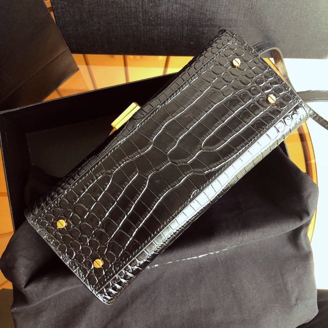 YSL Cassandra Mini Top Handle Bag Black product image 4, provided for visual reference and product detail review