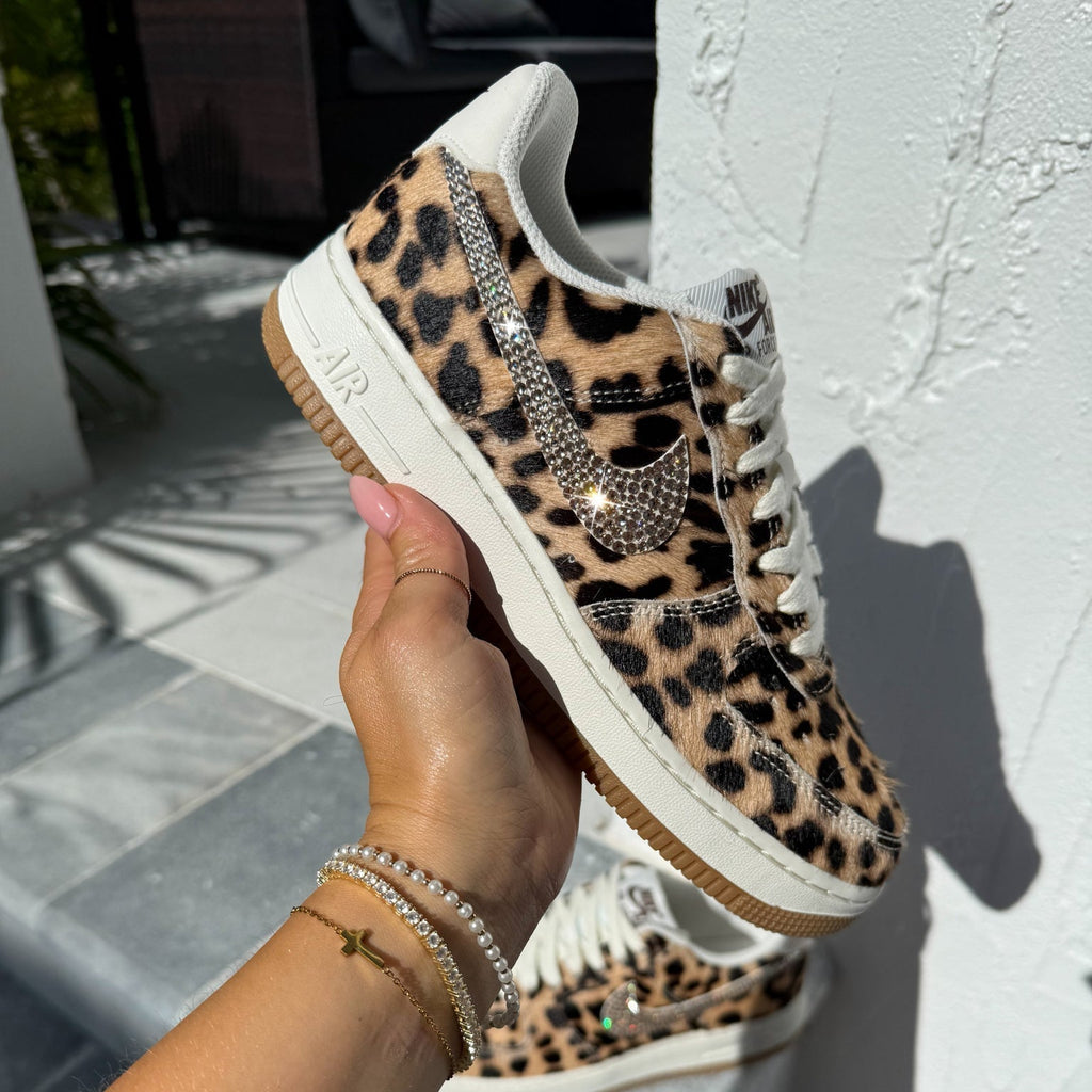 Swarovski x Nike Leopard Air Force 1 Sneakers product image 3, provided for visual reference and product detail review