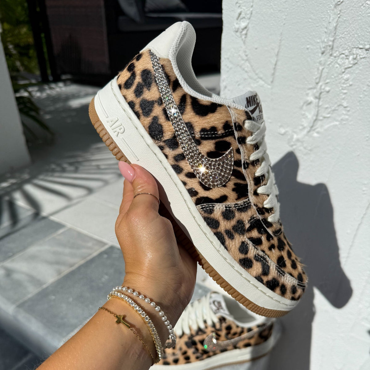 Swarovski x Nike Leopard Air Force 1 Sneakers product image 3, provided for visual reference and product detail review