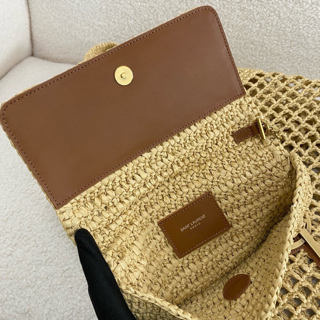 Saint Laurent YSL Raffia Icare Tote Bag product image 9, provided for visual reference and product detail review