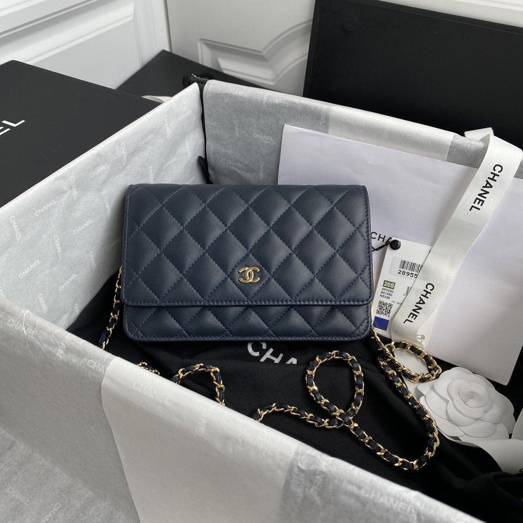 Chanel Wallet On Chain WOC Blue product image 2, provided for visual reference and product detail review