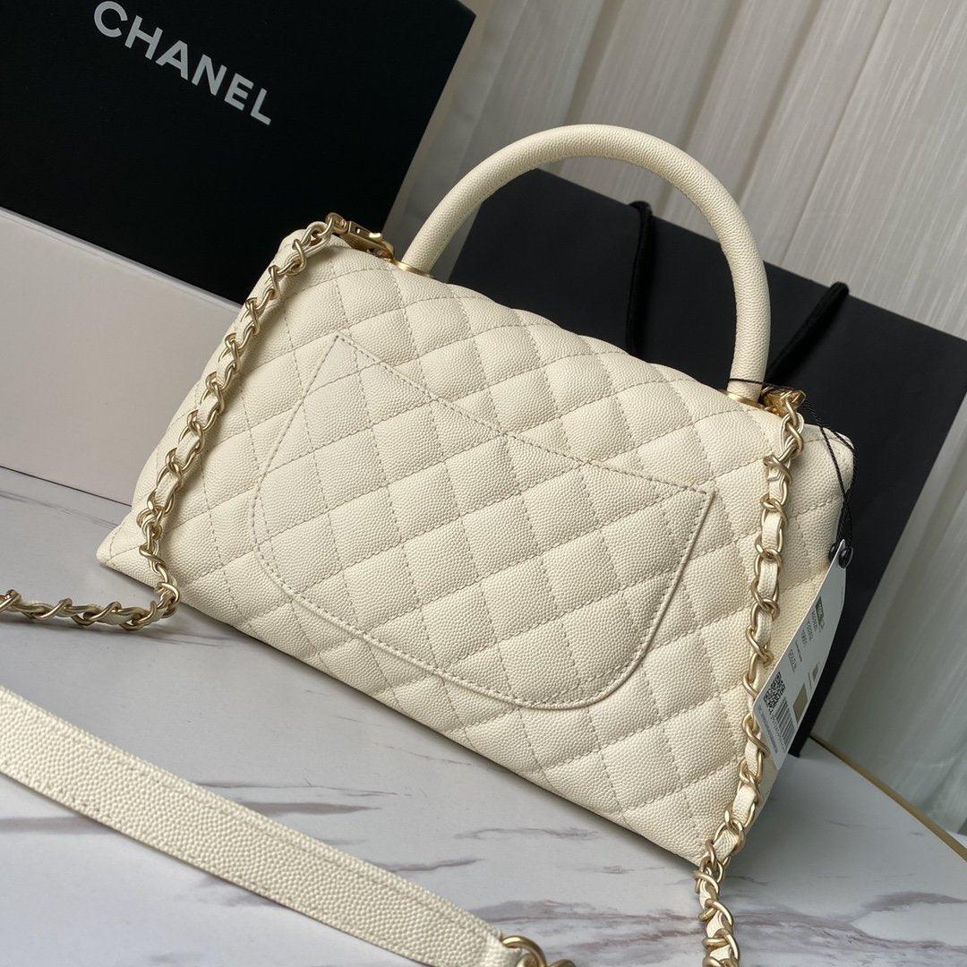 Flap Bag with Top Handle - White product image 2, provided for visual reference and product detail review