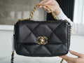 Chanel 19BAG AS1160 Black Gold Buckle Bag Small 26CM product image 1, provided for visual reference and product detail review