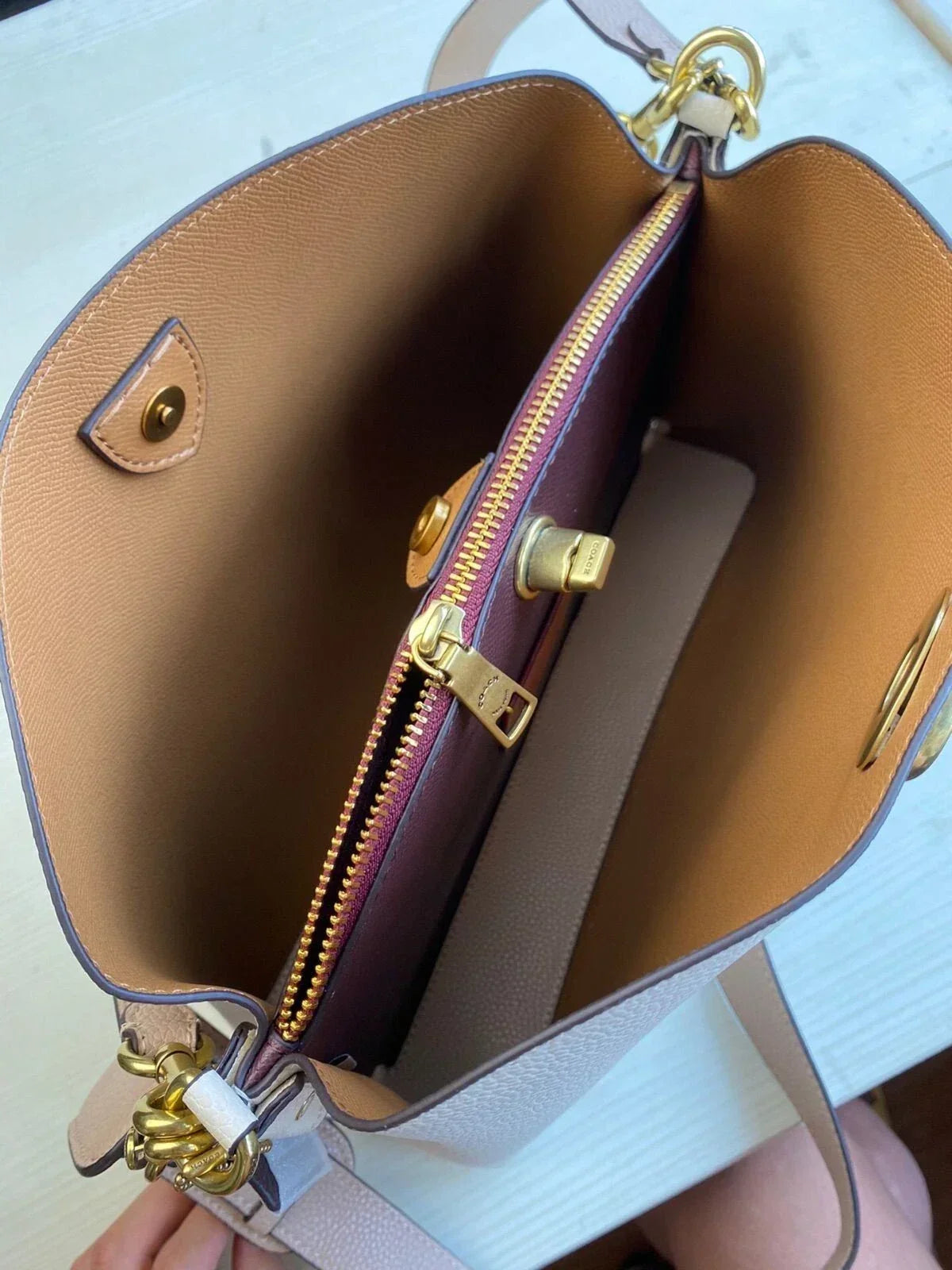 Coach Willow Shoulder Bag White Women Bags product image 5, provided for visual reference and product detail review