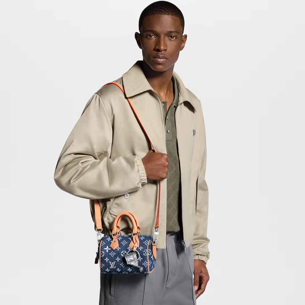 LV Speedy 18 Bandoulière Handbag - Blue product image 5, provided for visual reference and product detail review