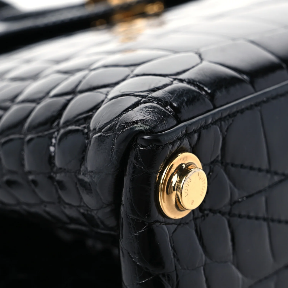 LV Rose Des Vents Mini Handbag - Alligator Matte Black product image 5, provided for visual reference and product detail