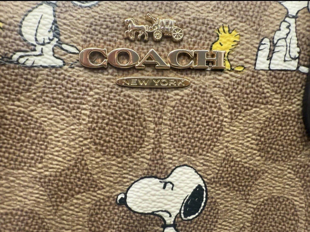 Coach x Peanuts Rowan Satchel Bag Signature Canvas product image 2, provided for visual reference and product detail review