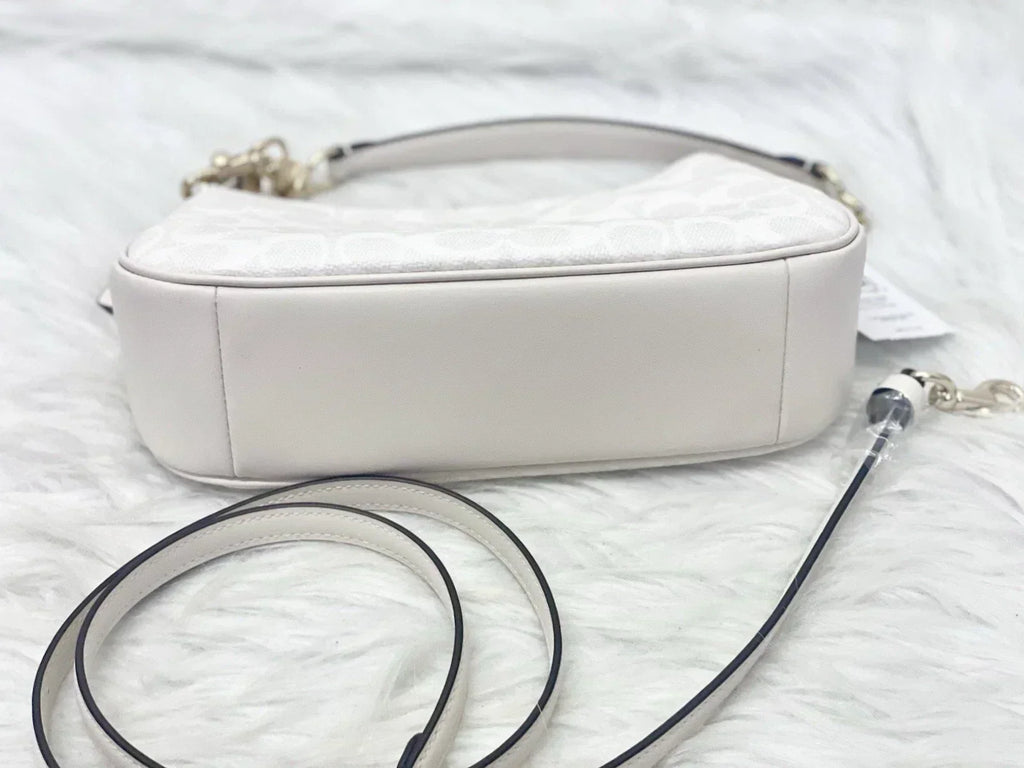 Coach Women Teri Shoulder Bag Signature Canvas - White/Chalk product image 3, provided for visual reference and product
