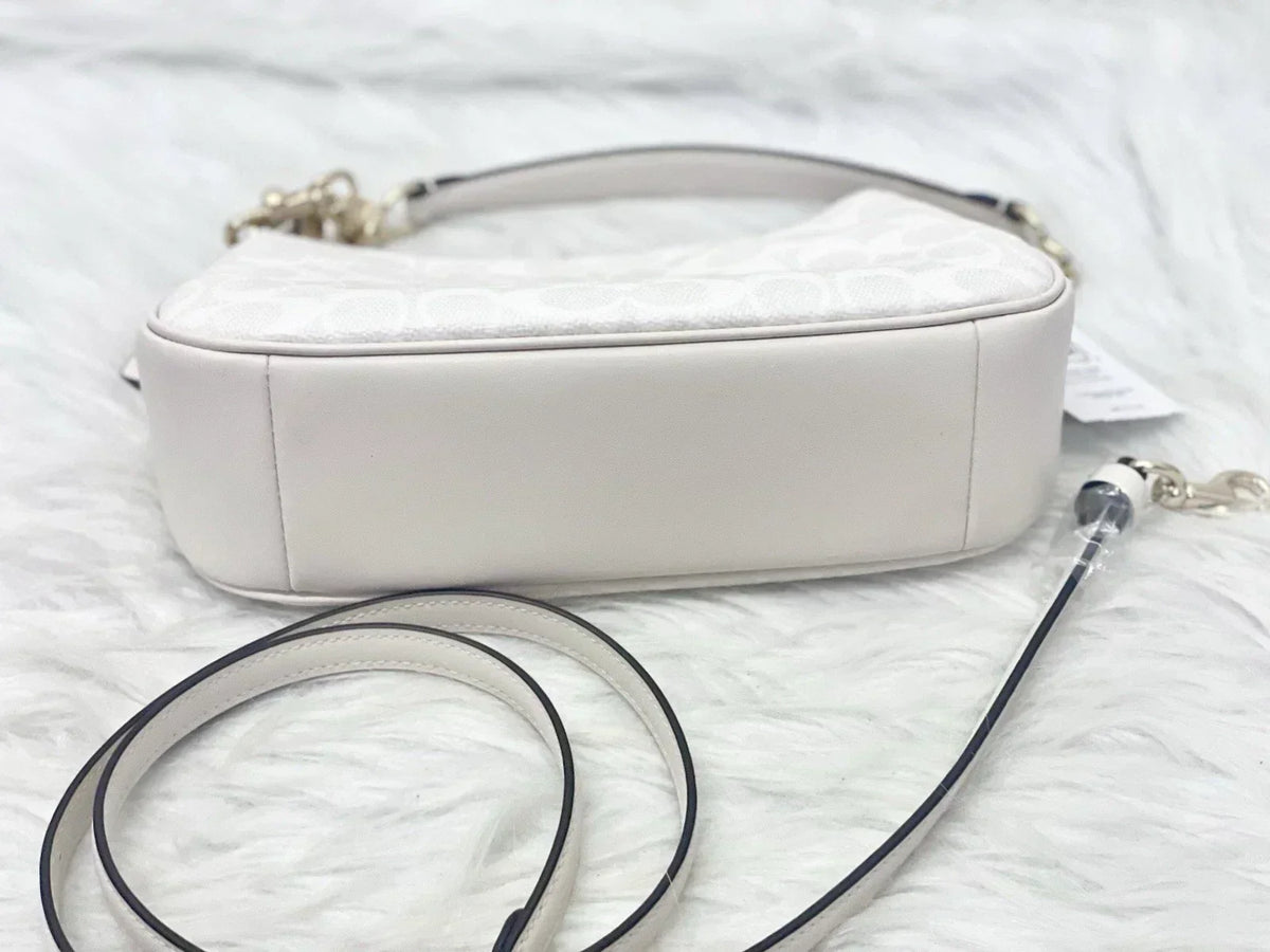 Coach Women Teri Shoulder Bag Signature Canvas - White/Chalk product image 3, provided for visual reference and product