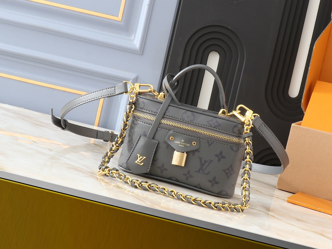 Louis Vuitton LV Vanity Chain Pouch Shoulder Bag - Gray product image 8, provided for visual reference and product detail