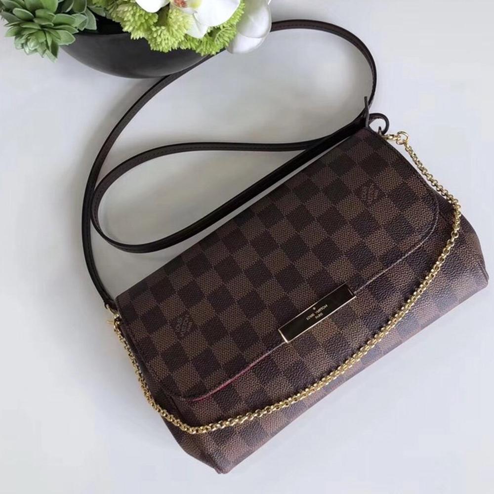 LV Favorite MM Damier Ebene Shoulder Bag product image 1, provided for visual reference and product detail review