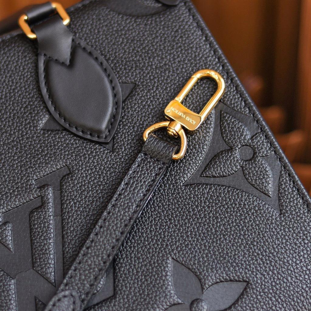 LV OnTheGo PM Monogram Empreinte Leather Tote Handle Bag with Black Leather Trim product image 4, provided for visual