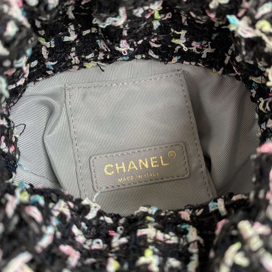 Chanel 2020 Tweed Soul Bucket Bag Black product image 9, provided for visual reference and product detail review