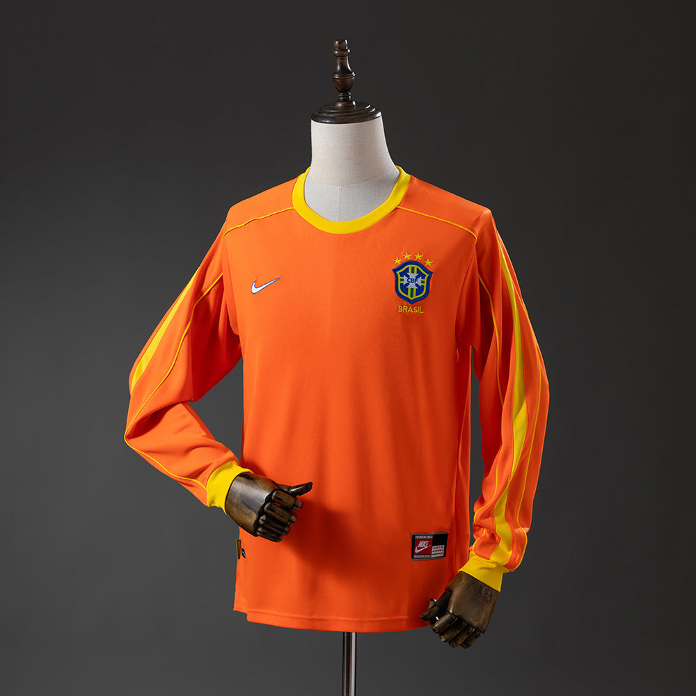 Brazil Jersey 1998 Goalkeeper Retro Football Kit Long product image 1