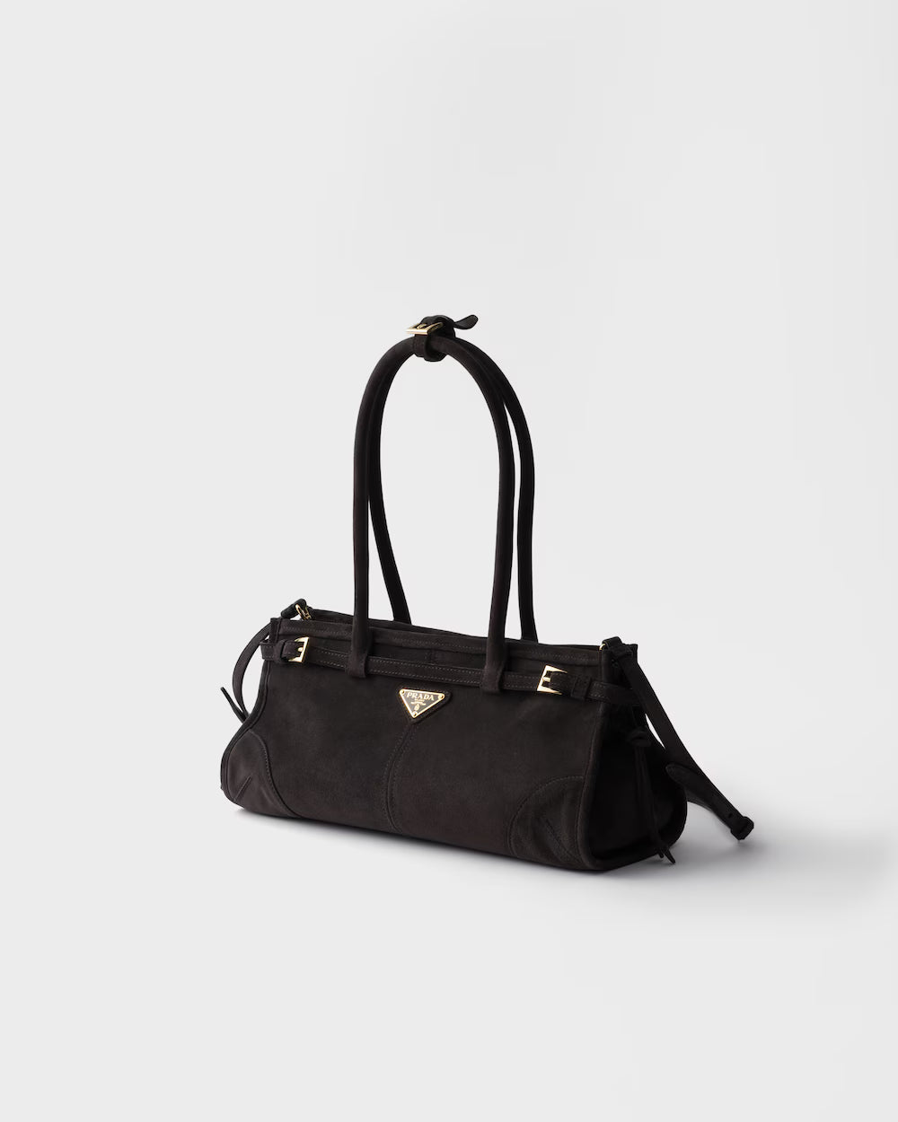 Prada Bonnie Medium Suede Handbag product image 5, provided for visual reference and product detail review