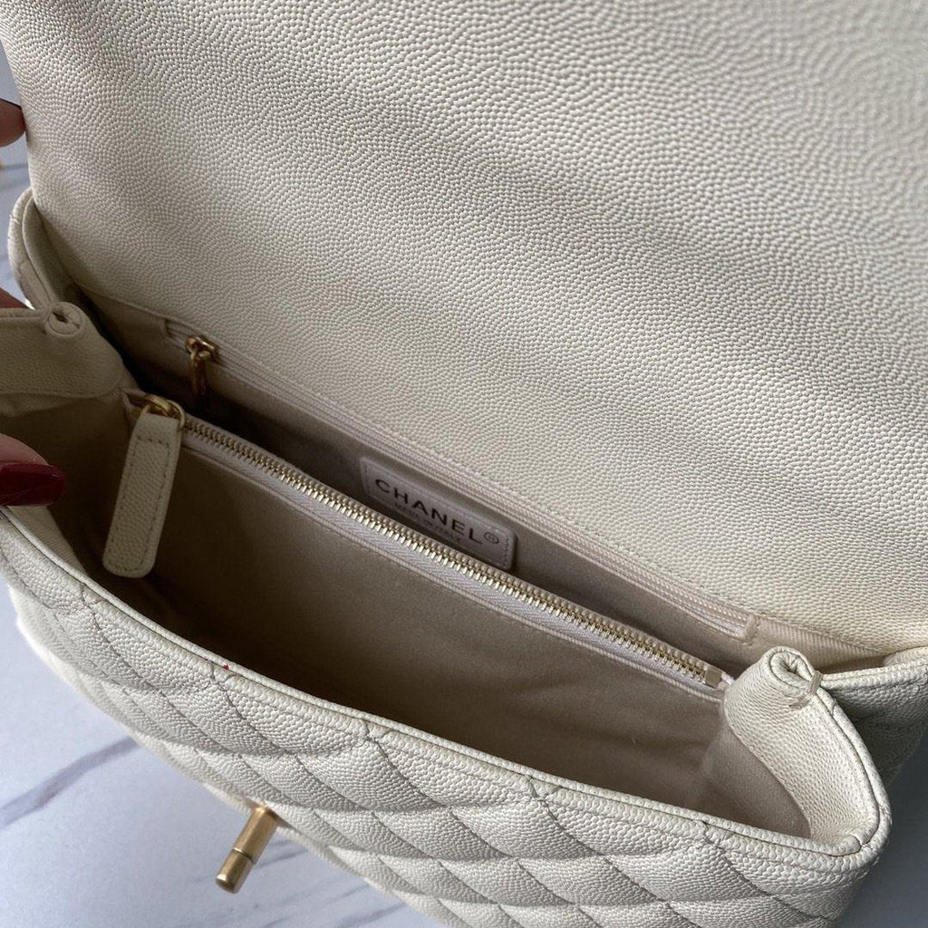 Flap Bag with Top Handle - White product image 6, provided for visual reference and product detail review