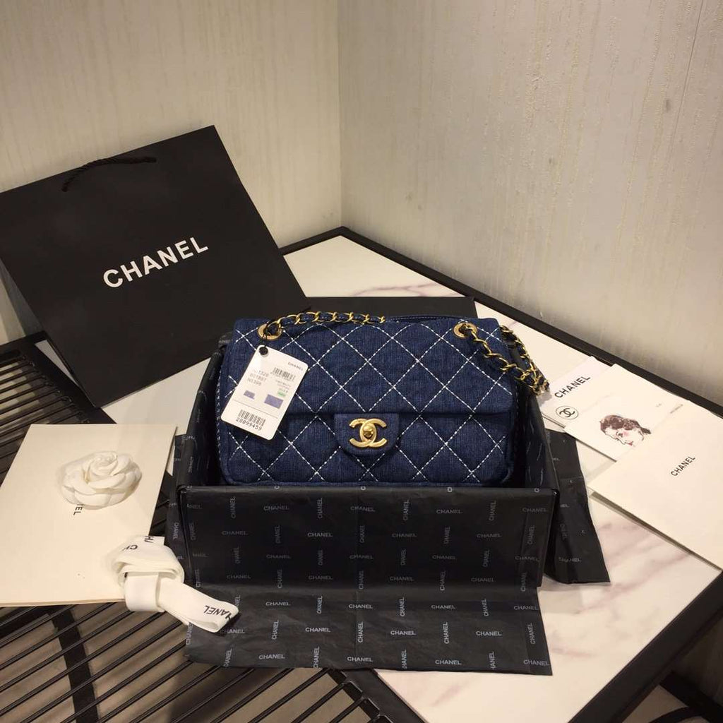 Chanel Denim Quilted Flap Bag product image 2, provided for visual reference and product detail review
