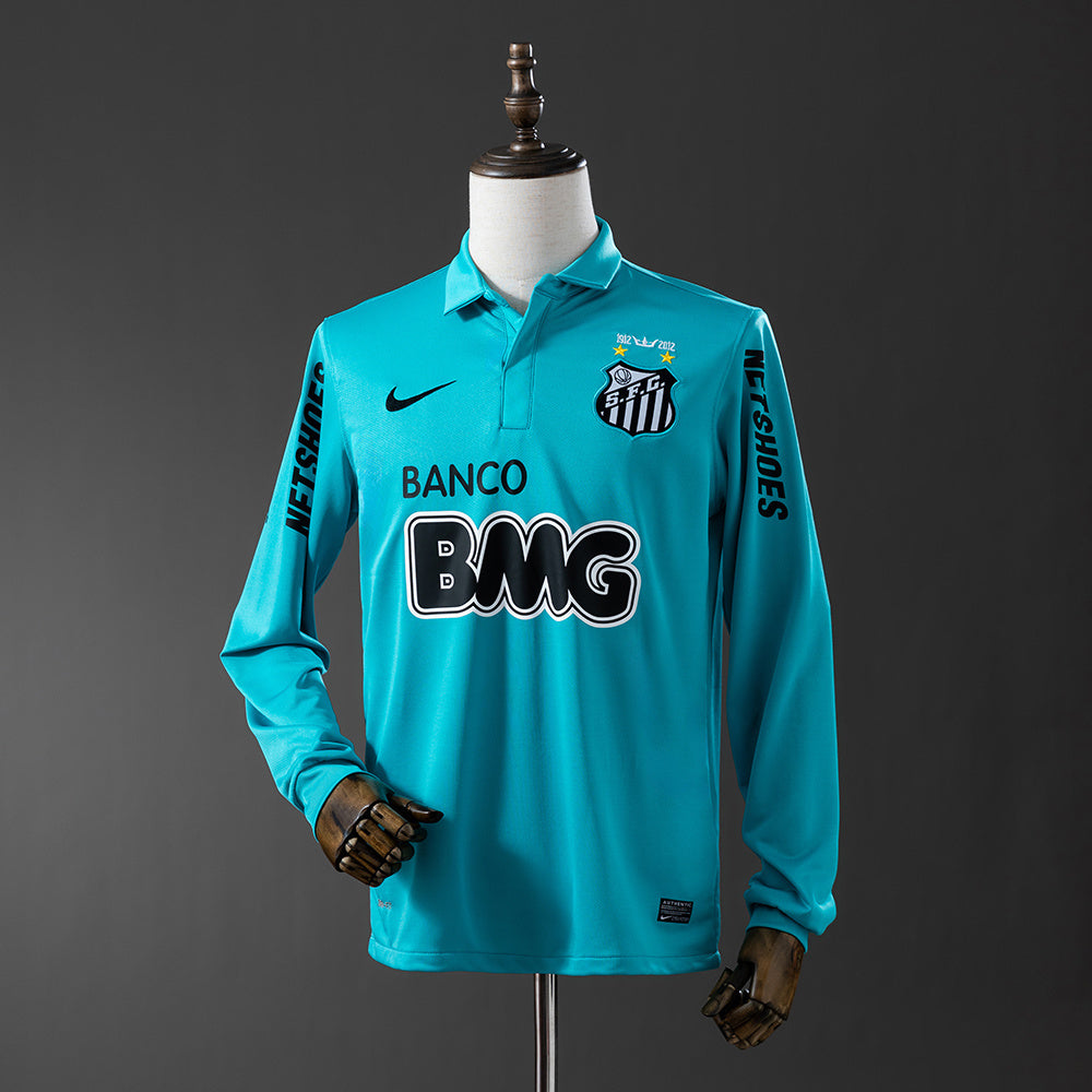 Santos Jersey 2012/13 Blue Retro Football Kit Long Sleeves product image 1