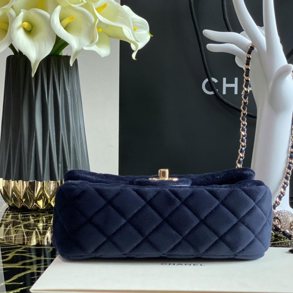 Chanel Square Mini Classic Flap Bag Velvet product image 4, provided for visual reference and product detail review