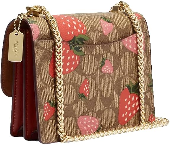 Coach Mini Klare Crossbody Bag in Signature Canvas Strawberry product image 3, provided for visual reference and product