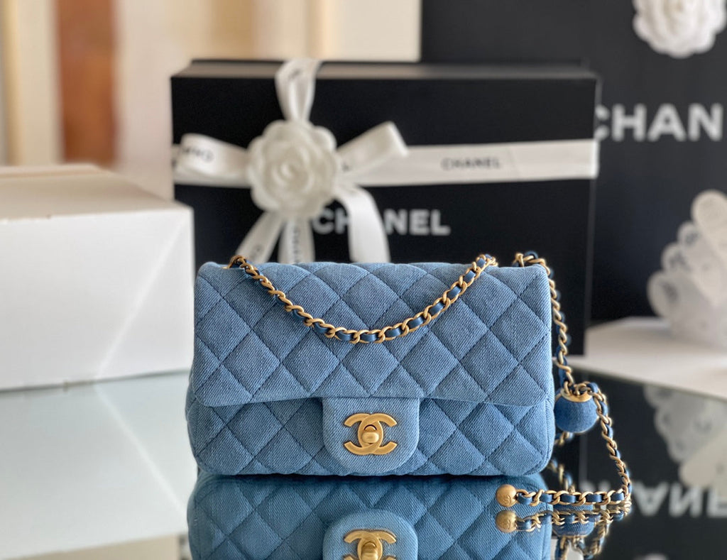 Chanel Denim Flap Bag - Blue product image 1, provided for visual reference and product detail review