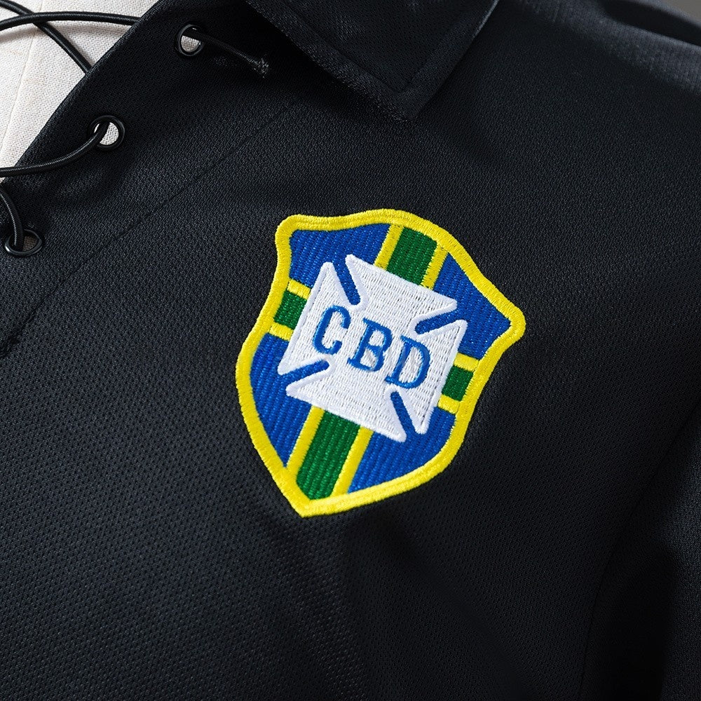 Brazil Jersey 2004 Black Retro Football Kit Long Sleeves product image 4