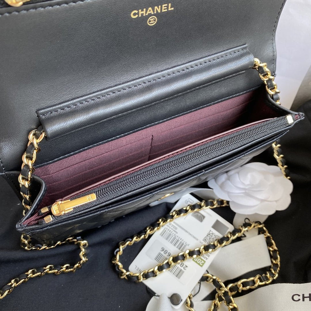 Chanel Wallet On Chain WOC Black Lambskin - Classic Black product image 8, provided for visual reference and product detail