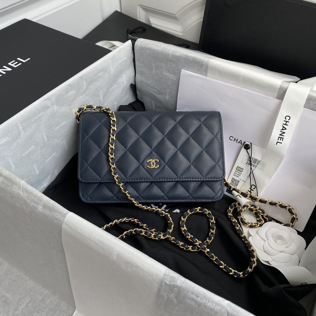 Chanel Wallet On Chain WOC Blue product image 1, provided for visual reference and product detail review