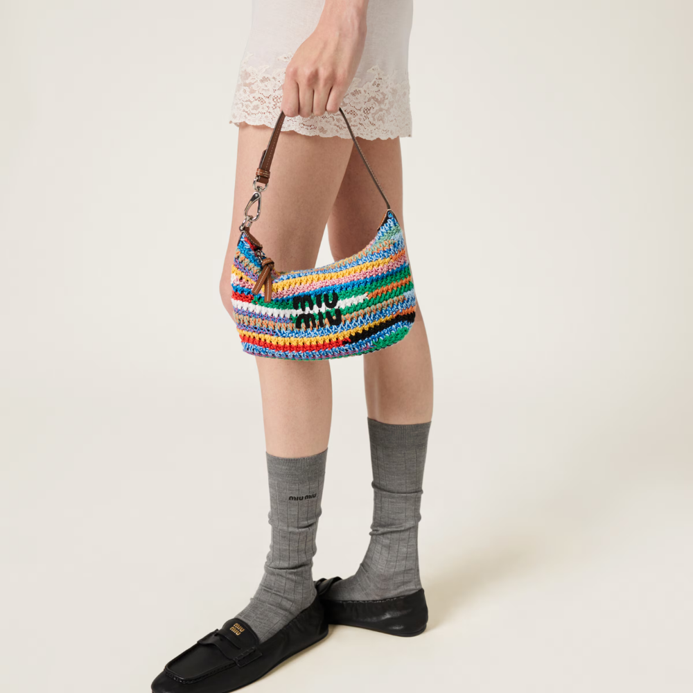 Miu Miu Multicolored Crochet Pouch product image 7, provided for visual reference and product detail review