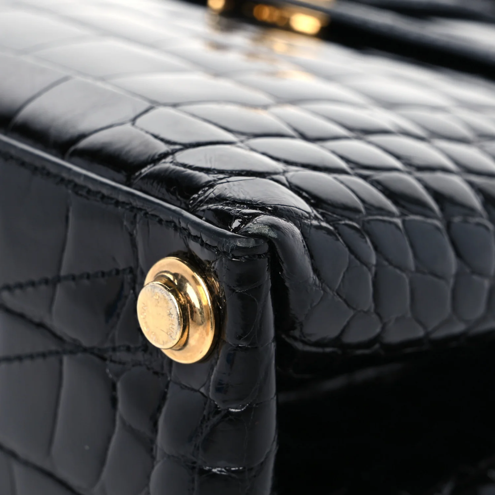 LV Rose Des Vents Mini Handbag - Alligator Matte Black product image 6, provided for visual reference and product detail