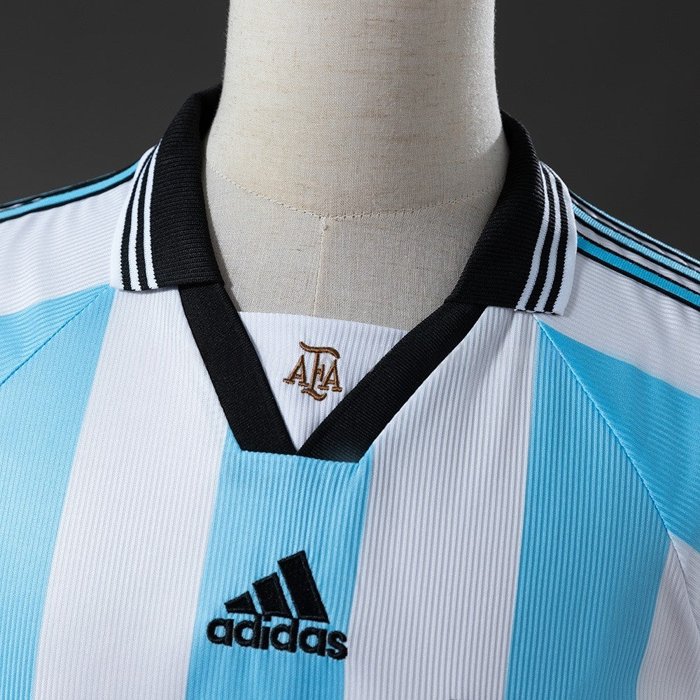 Argentina Jersey 1998 Home Retro Football Kit Long Sleeves product image 7